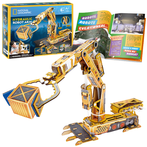 3D puzzle “Braț robotic hidraulic”, 185 elemente