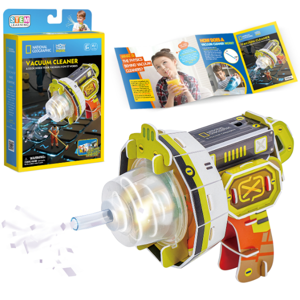 STEM Series 3D puzzle “Aspirator blaster” – сum funcționează aspiratorul, 31 elem.