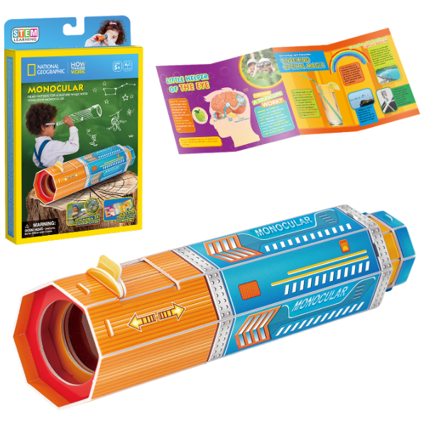 STEM Series 3D puzzle “Monocular” – studiem obiecte la distanță, 14 elemente