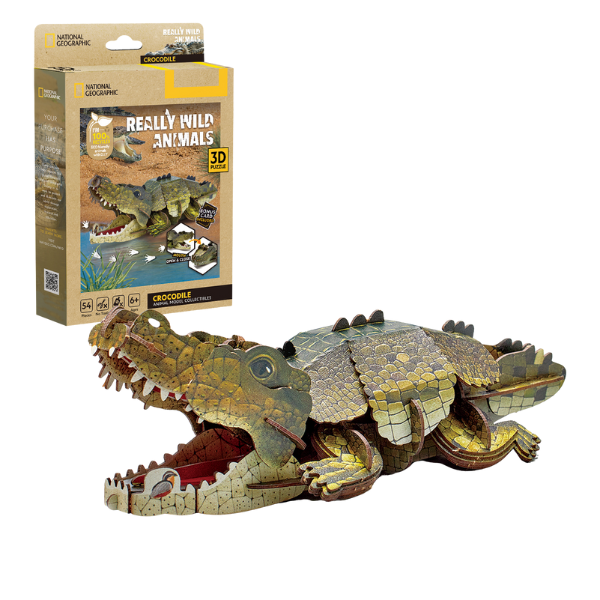 3D puzzle “Crocodil”, 54 elemente