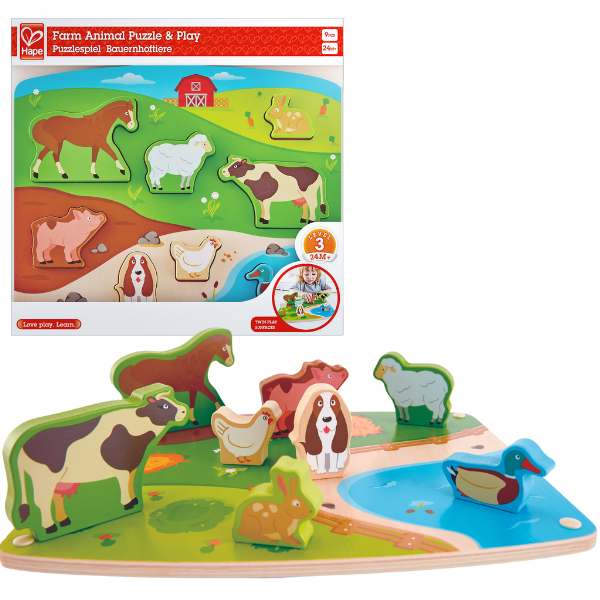 Puzzle tactil Animale de la ferma