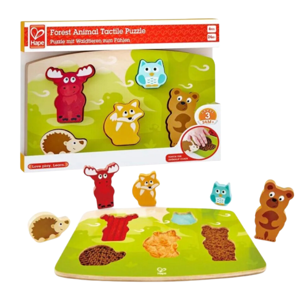 Puzzle tactil “Animale din pădure”
