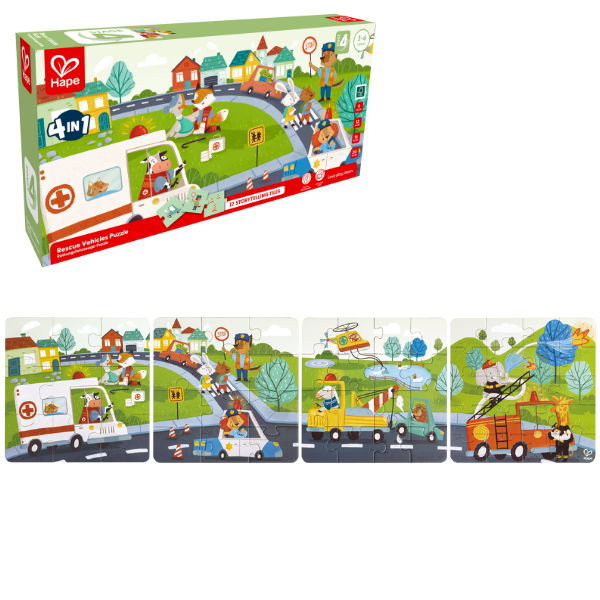 Set puzzle 4 în 1 “Operațiunea de salvare”
