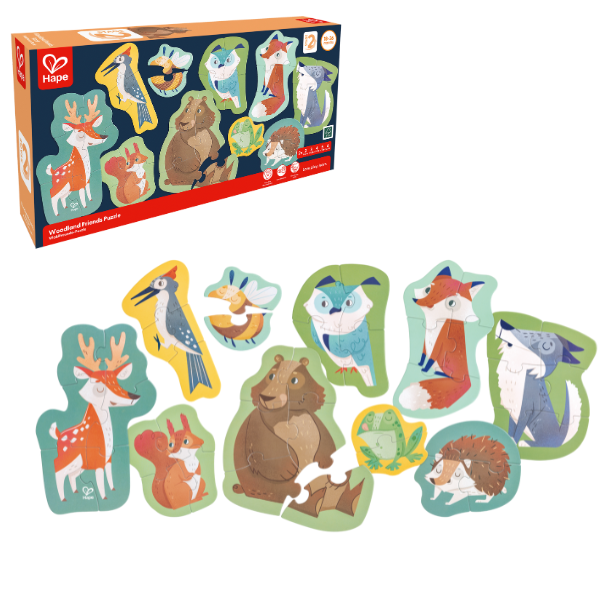 Set puzzle 10 în 1 “Prietenii pădurii”