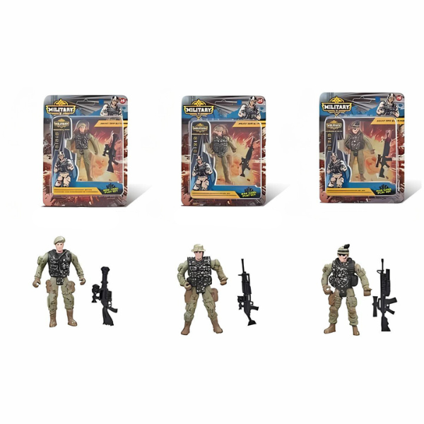 Set de joc “Soldați cu arme” 3 stiluri