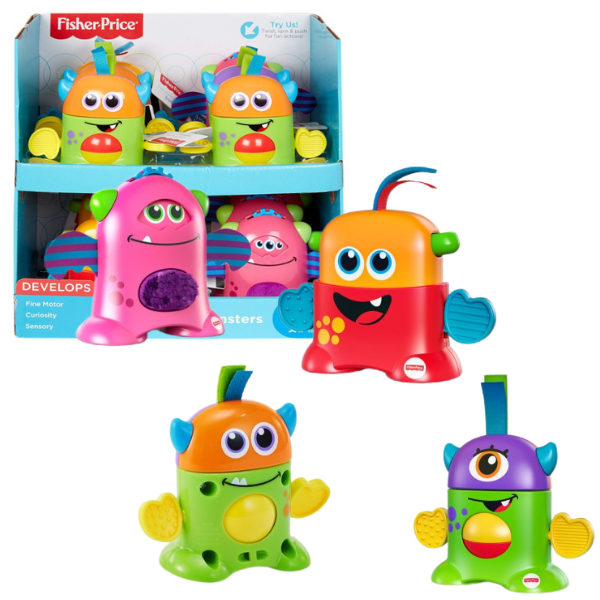 Fisher-Price Jucărie educativă “Mini monstru vesel”, 4 modele