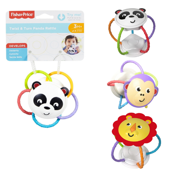 Fisher Price  Zornăitoare cu dentitie “Animăluț”, în asortiment