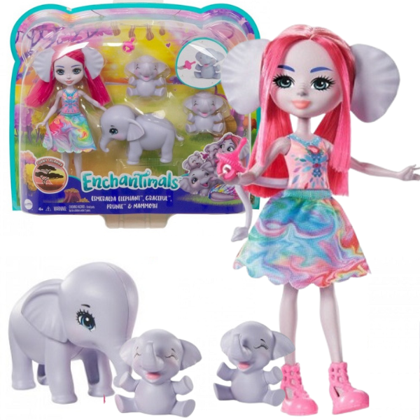Enchantimals Set “Familia Elefănțelului Esmeralda”