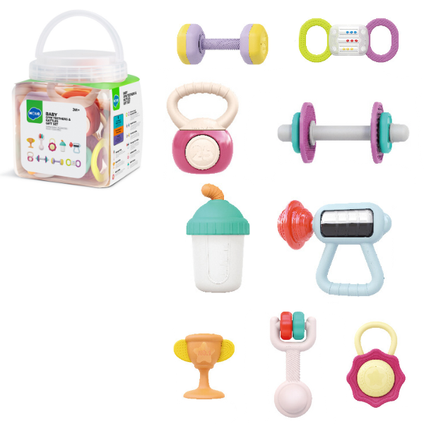 Set de zornăitoare și ventuze “Baby Gym”, 9 modele