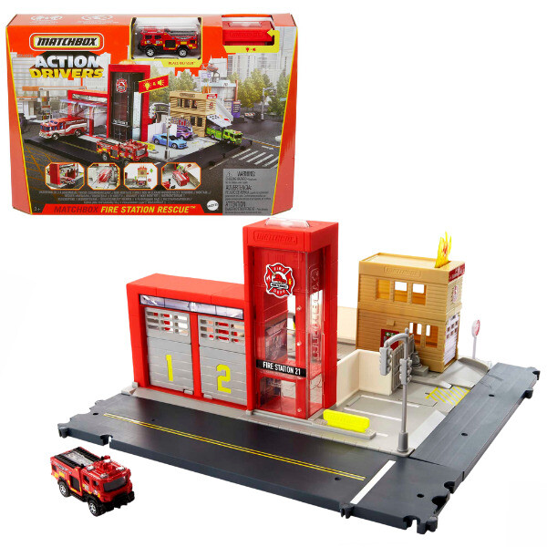 Hot Wheels Set “Stație de pompieri” Matchbox