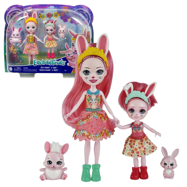 Enchantimals Set “Papușa Bree Bunny și mica ei surioară”