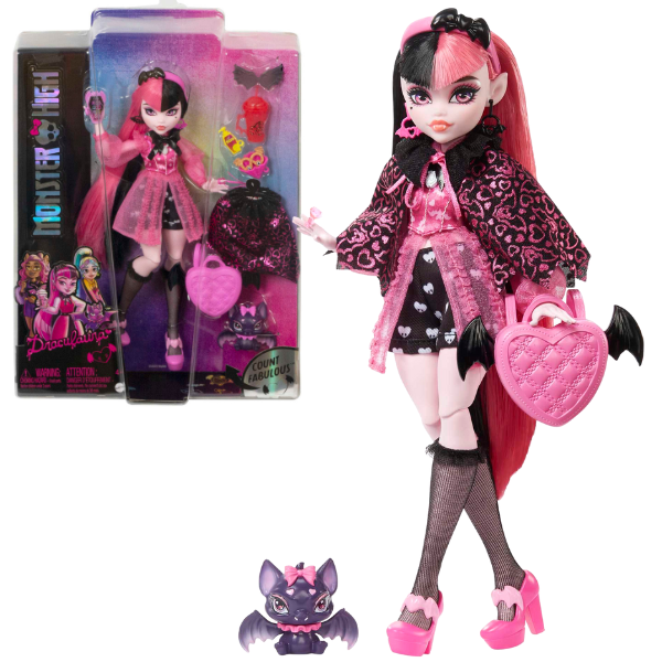 Set de joc Monster High “Draculaura și Contele Fabulous”, cu accesorii