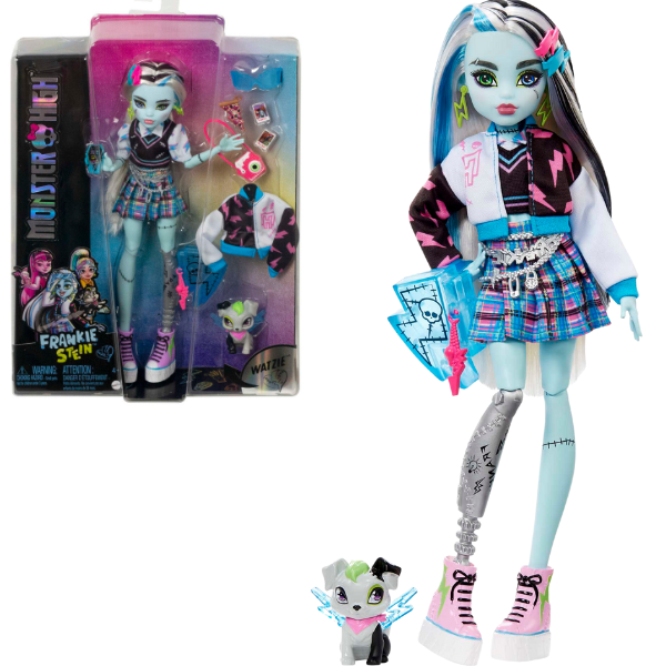 Set de joc Monster High ” Frankie Stein și Watzie”, cu accesorii