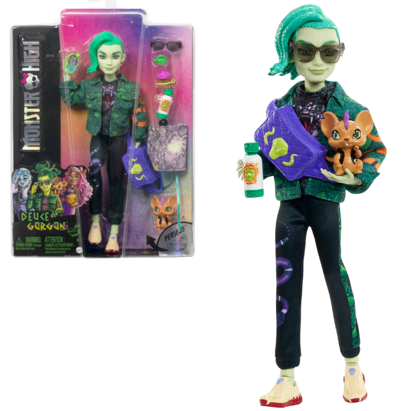 Set de joc Monster High ” Deuce Gorgon și Perseus”, cu accesorii
