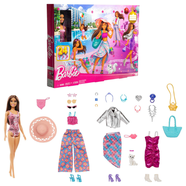 Calendarul Advent Barbie cu 24 de Surprize