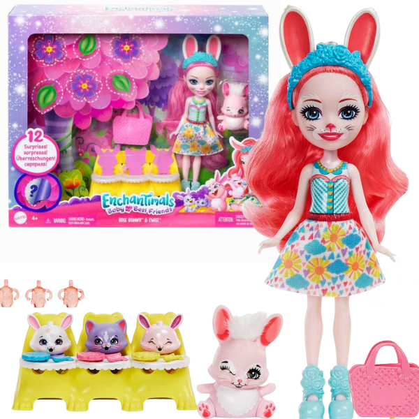 Enchantimals colecția Prietenii bebeluși „Iepurașul Bree și Twist”