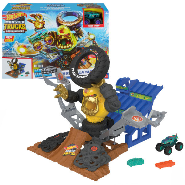 Hot Wheels Set de joc “Mega-Wrex versus Crushzilla
