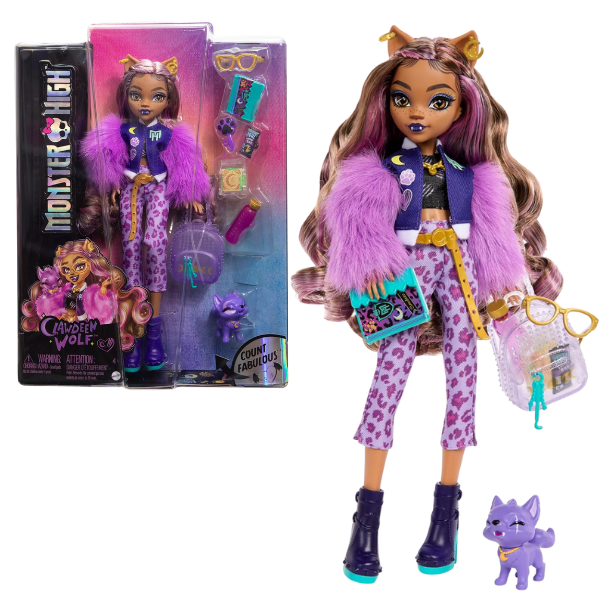 Set de joc Monster High “Clawdeen Wolf”, cu accesorii