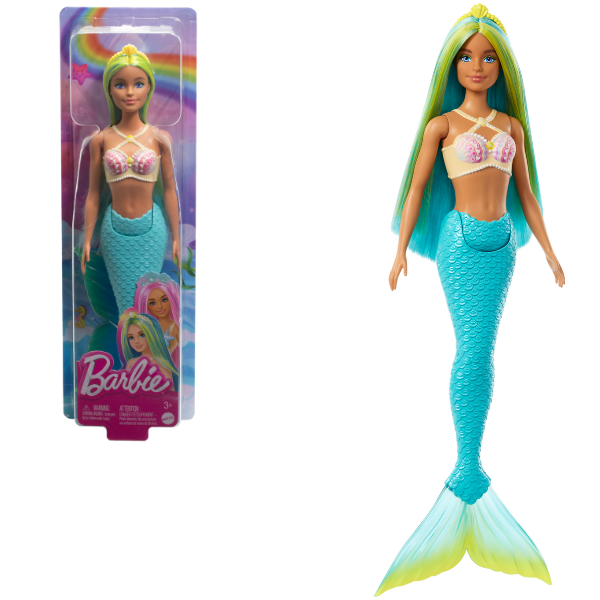 Păpușa Barbie Dreamtopia “Sirena cu păr albastru – verde”