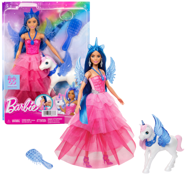 Set de joacă de colecție “Barbie cu Unicorn”, cu accesorii
