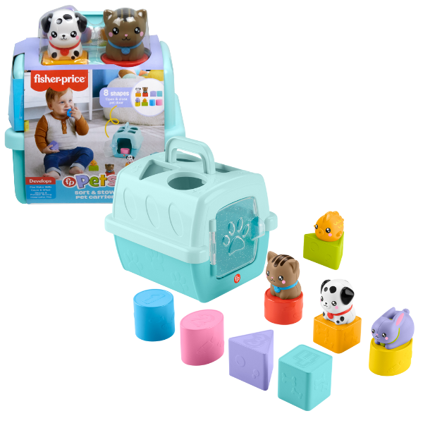 Fisher-Price Jucărie de sortare a formelor, “Transportor de animale”