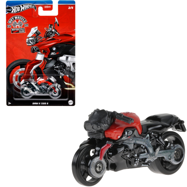 Motocicletă Hot Wheels la scară 1:64