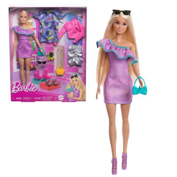 Păpușă Barbie “Ținute de Petrecere”, cu accesorii