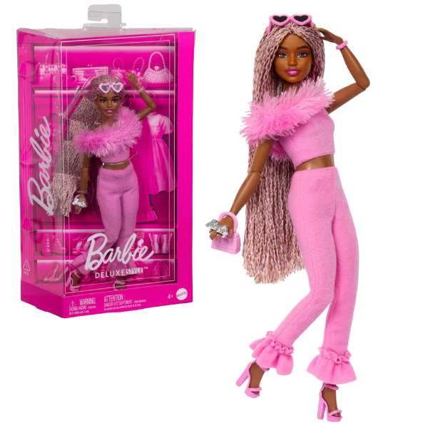 Păpușa Barbie “Fashionistă într-un costum roz”