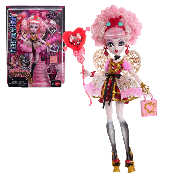 Set de joacă Monster High “Scary Sweet Birthday”, Cupid Asteria cu accesorii