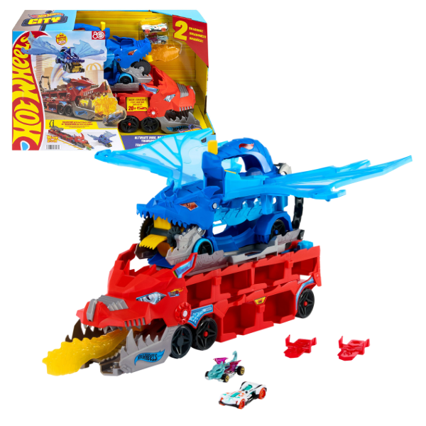 Hot Wheels Set de joacă “Transportor cu doi dragoni”