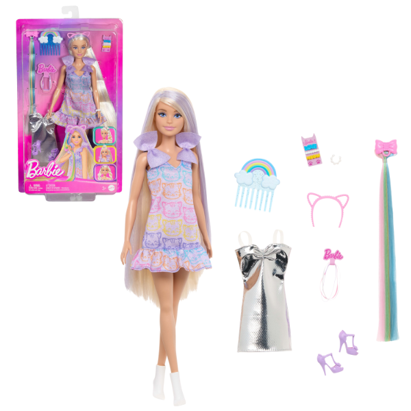 Păpușa Barbie “Fun & Fancy” cu accesorii pentru coafat