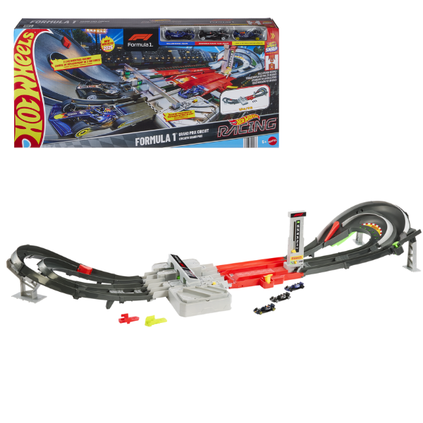 Hot Wheels Formula 1: Circuit Grand Prix cu 3 mașinuțe 1:64