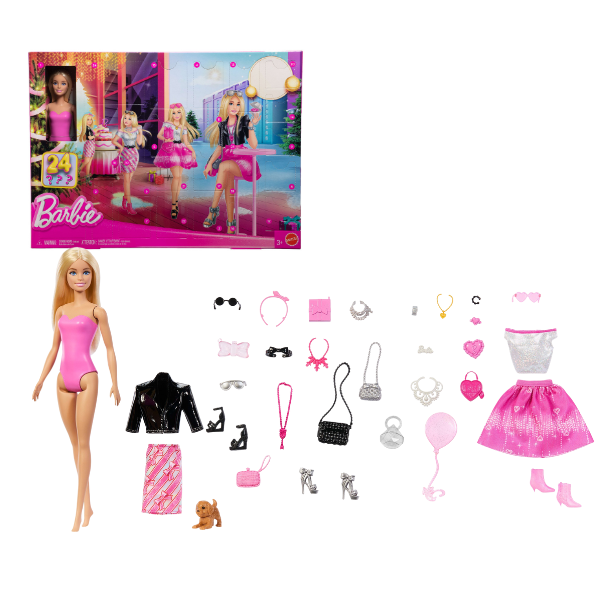 Calendarul Advent Barbie cu 24 de surprize