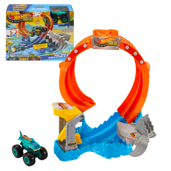 Set de joacă Hot Wheels “Atacul rechinului” cu mașinuța Mega-Wrex 1:64