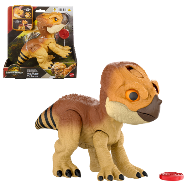 Figurină interactivă de dinozaur “Jurassic World: Aquilops Dolores”