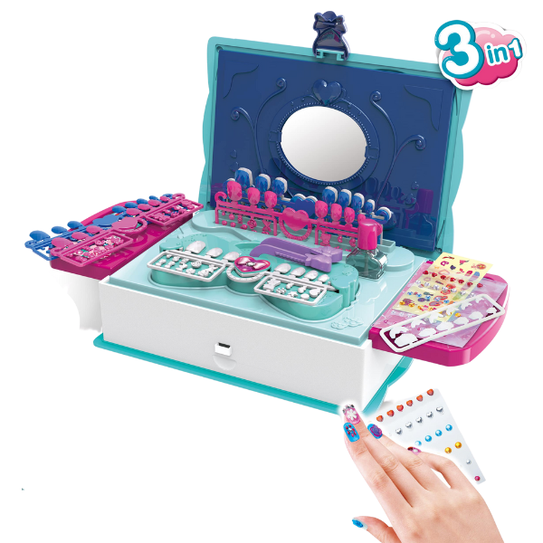 Cutiuță 3 in 1 cu accesorii pentru manichiura