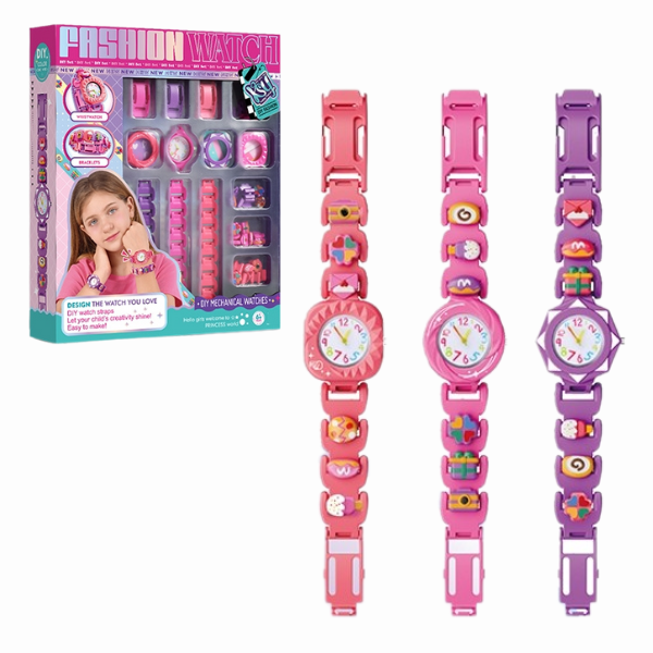 Set creativ pentru fete „Ceasuri la modă” cu accesorii