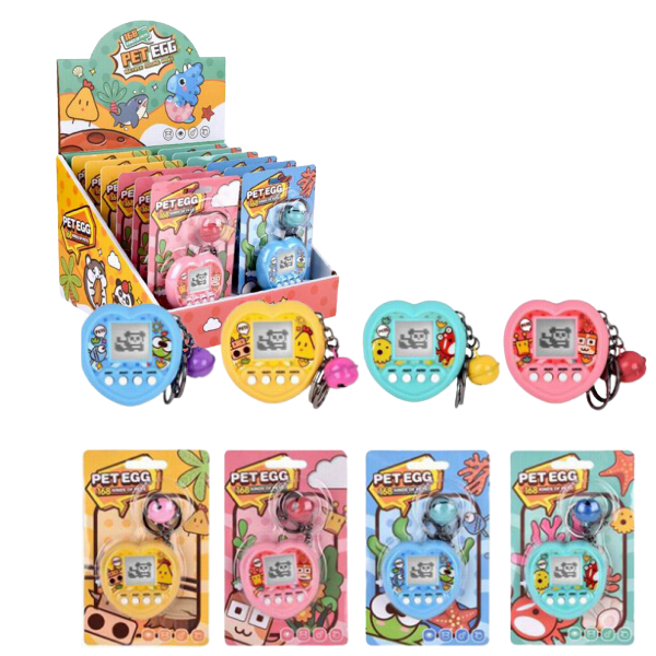 Breloc pentru chei Tamagotchi, în formă de inimă, (as.)