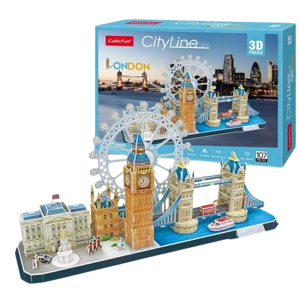3D puzzle “Atracțiile turistice ale Londrei”, 107 elemente