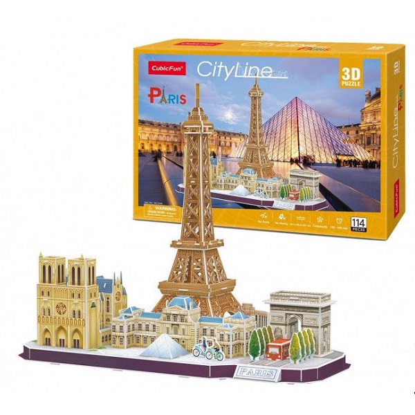 3D puzzle “Atracții turistice în Paris”, 114 elemente