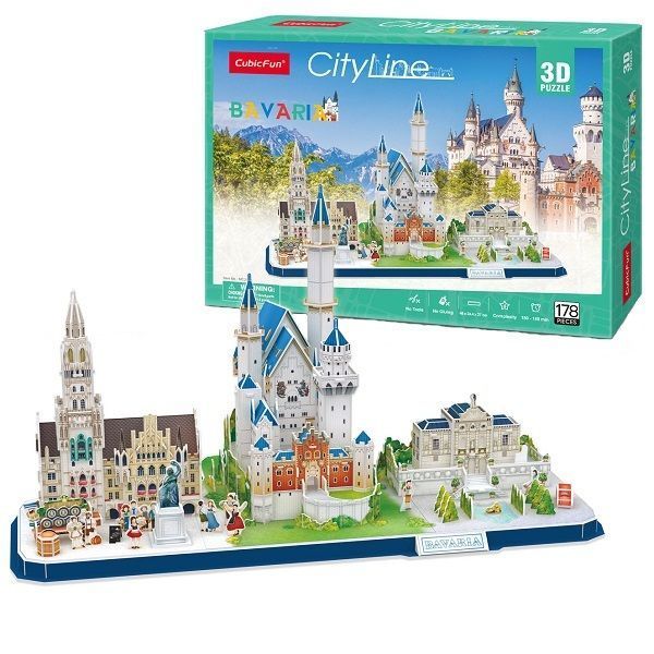 3D puzzle “Atracții turistice în Bavaria”, 178 elemente