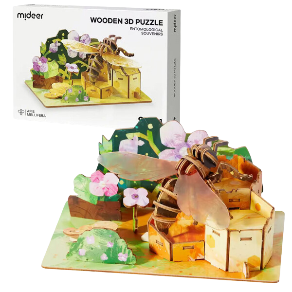 Puzzle 3D din lemn “Albina”, 48 elem.