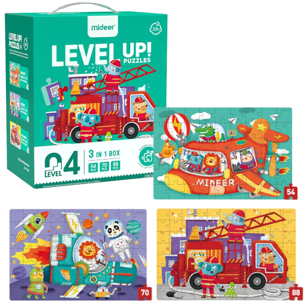 Seria de puzzle-uri „Transport”, 3 în 1, nivelul 4