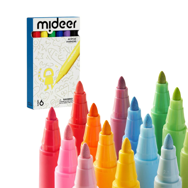 Set de markere acrilice, 6 culori