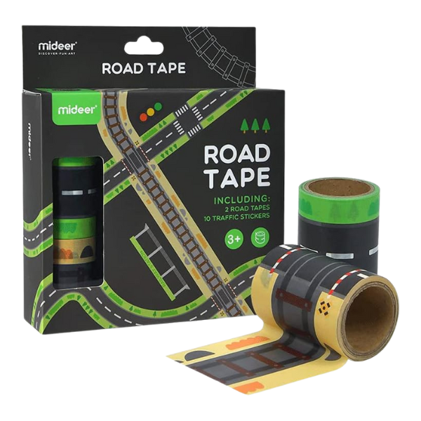 Set de joc “Bandă rutieră adezivă și trafic rutier”