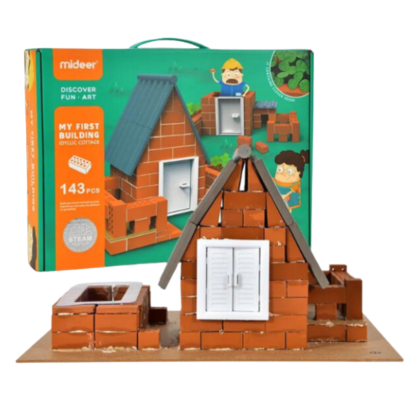 Set de construcție cu cărămizi “Cabană”, 143 buc