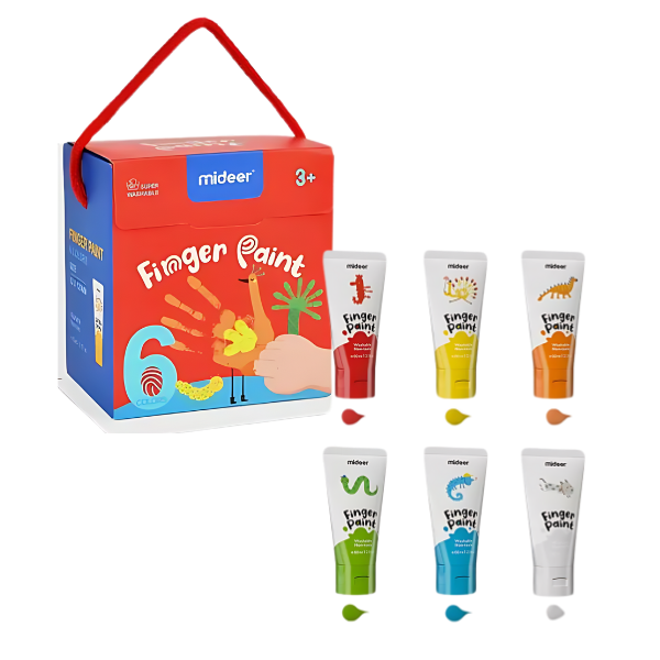 Set de vopsea pentru Pictura cu Degetele, 6 Culori