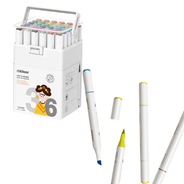 Set markere pentru schițe cu 2 capete, 36 culori