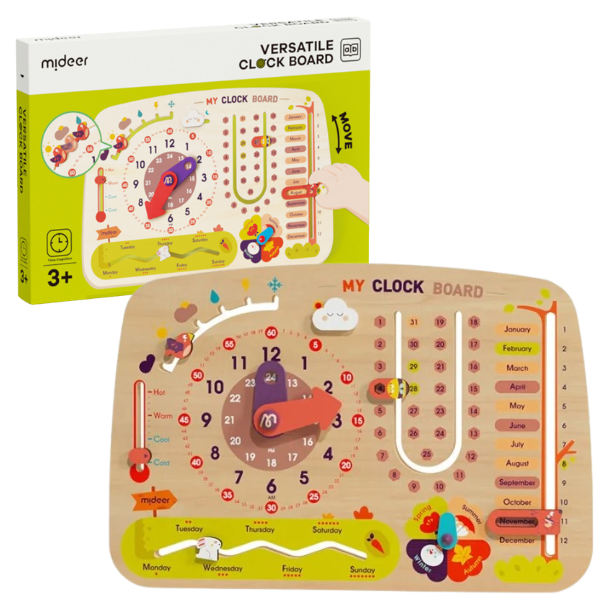 Busyboard 8 în 1 „Calendar cu ceas”
