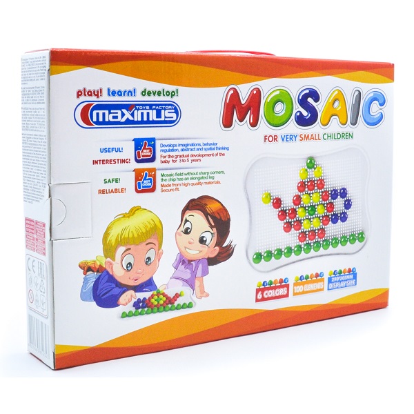 Set de joc „Mozaică pentru micuți” 100 elem.